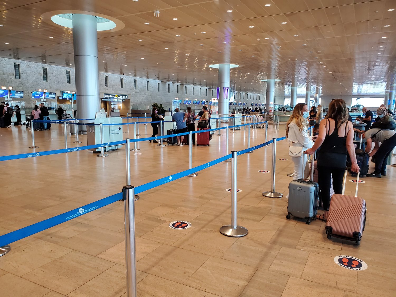 Ben Gurion Airport on the writer's trip to the U.S.
